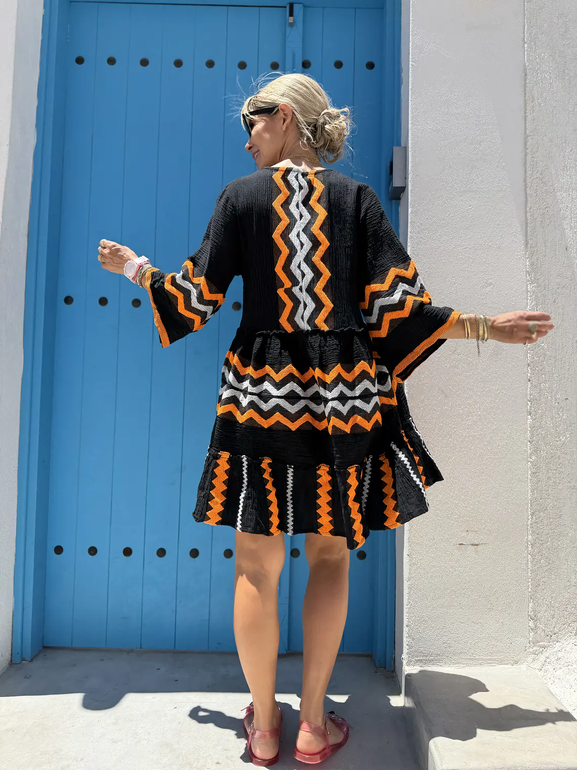 Koxuli Mini Dress Black F-153  3