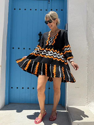 Koxuli Mini Dress Black F-153 