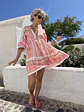 Koxuli Mini Dress White F-153  - thumbnail 1