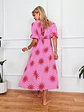 Kokteil Pink Midi Dress 0011891 - thumbnail 3