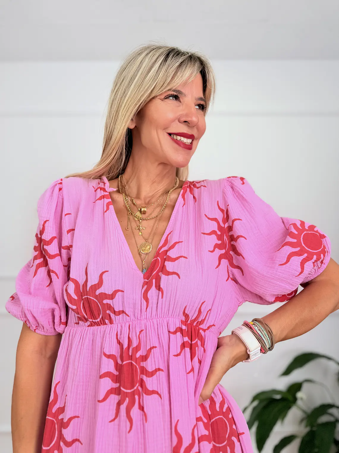 Kokteil Pink Midi Dress 0011891 4