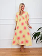 Kokteil Yellow Midi Dress 0011891 - thumbnail 1