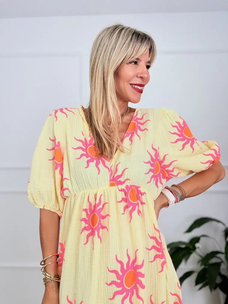 Kokteil Yellow Midi Dress 0011891 4