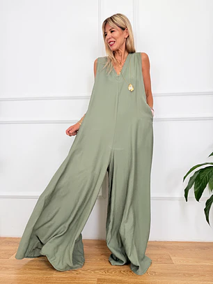 35319 Nena Jumpsuit Chaki
