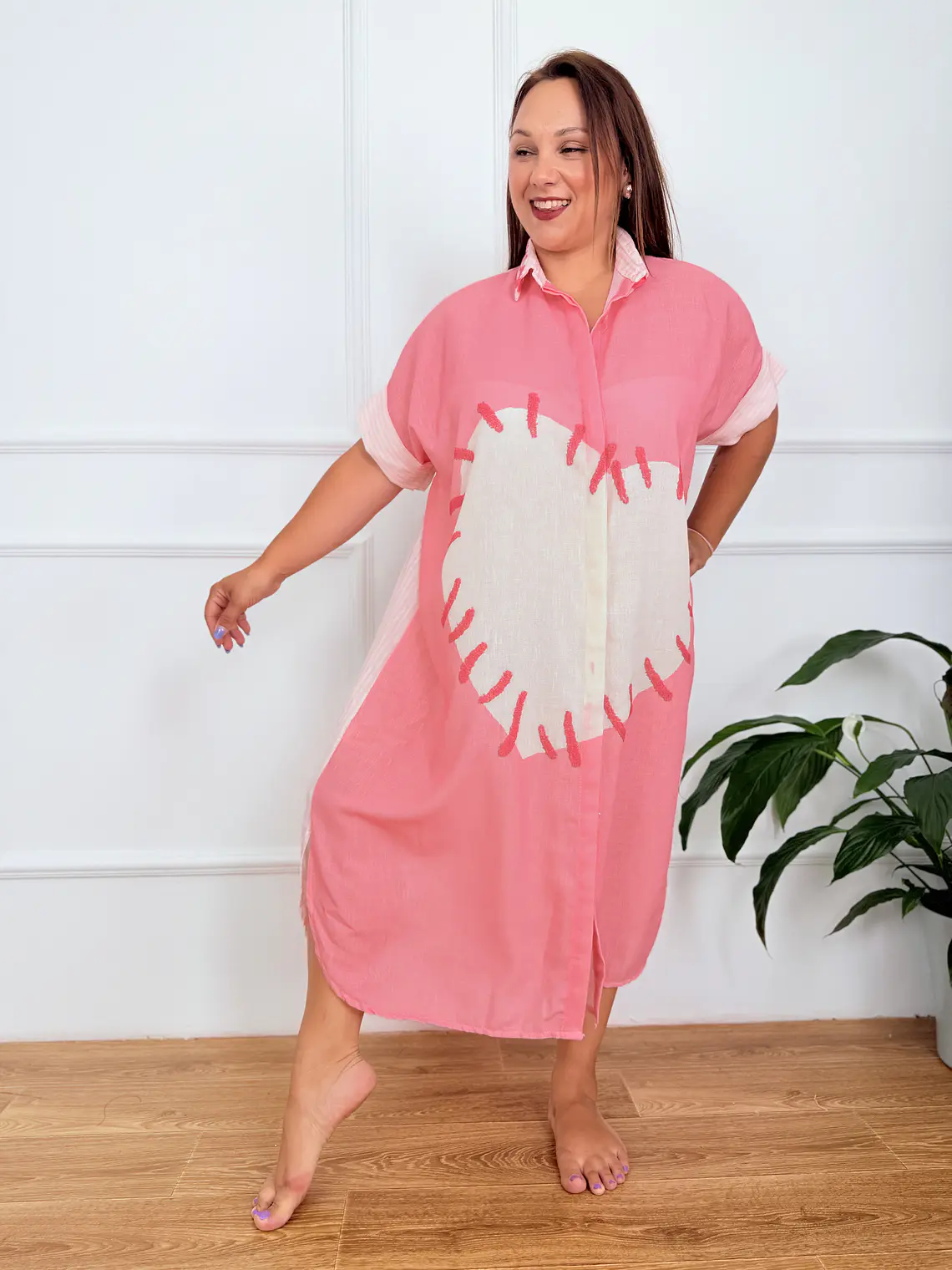 Velméra Tunic Shirt Pink 2806  2