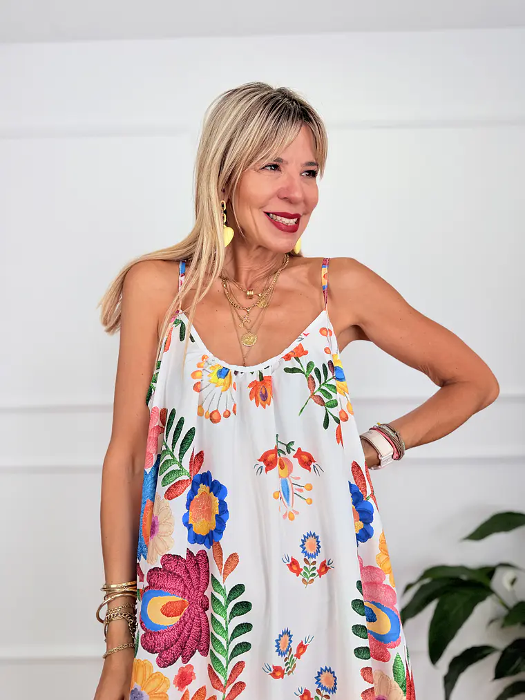 Lime Dress White 20981  4