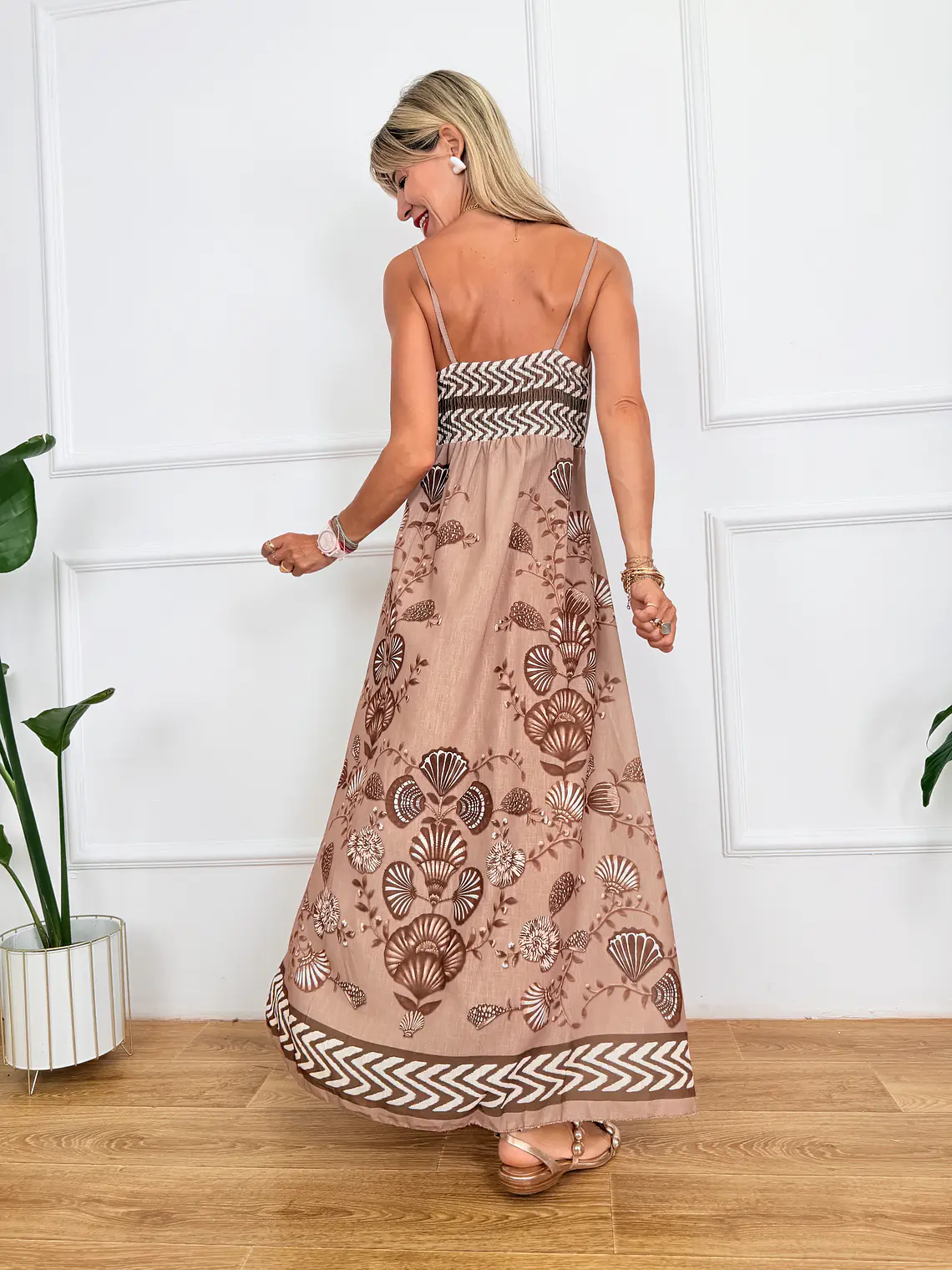 Iliovasilema Dress Brown 2813  3