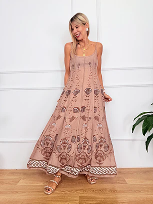 Iliovasilema Dress Brown 2813 
