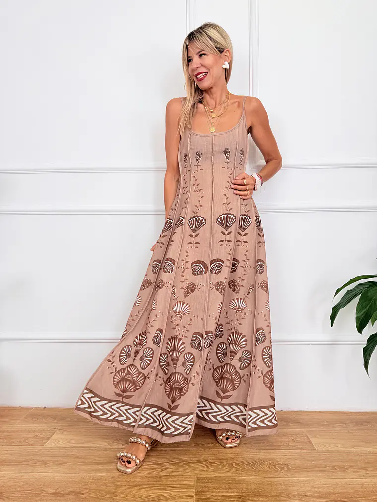 Iliovasilema Dress Brown 2813  2