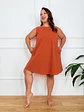 Taxidi Mini Dress Rust Orange 2921  - thumbnail 2