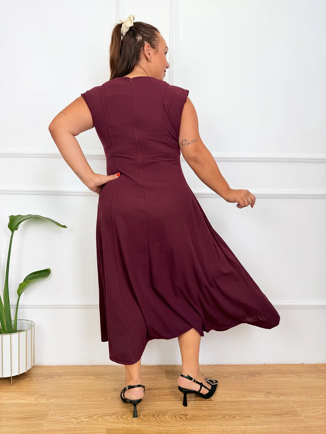 Carnation Dress Eggplant 70137  3