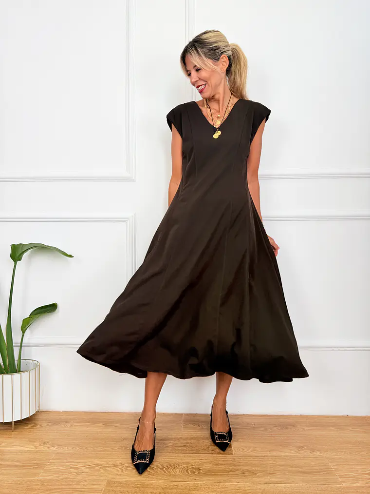 Carnation Dress Brown 70137   1