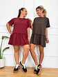 Violet T-shirt/Mini Dress Brown 16071  - thumbnail 2