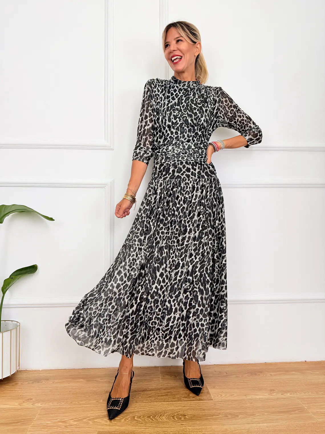 Amaretto Maxi Dress Grey  1