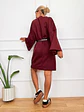 Lennon Dress 30100 Burgundy - thumbnail 4
