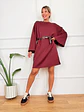 Lennon Dress 30100 Burgundy - thumbnail 1