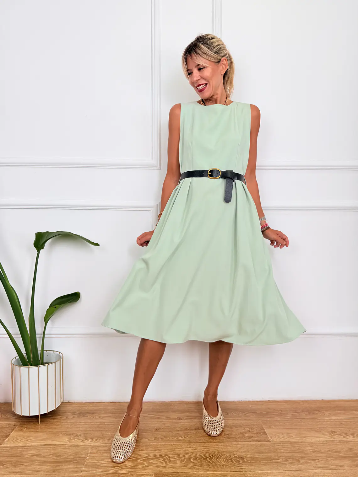 Elys Dress Pistachio 55012  1