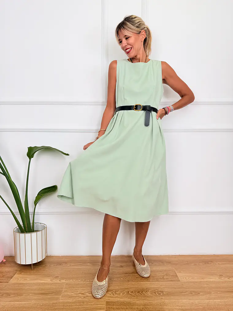 Elys Dress Pistachio 55012  2