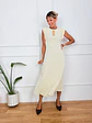 Fever Midi Dress Ivory K547 - thumbnail 1