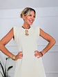 Fever Midi Dress Ivory K547 - thumbnail 3
