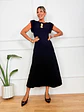 Fever Midi Dress Black K547  - thumbnail 1