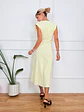 Fever Midi Dress Pastel Yellow K547  - thumbnail 3