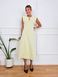 Fever Midi Dress Pastel Yellow K547  - thumbnail 2