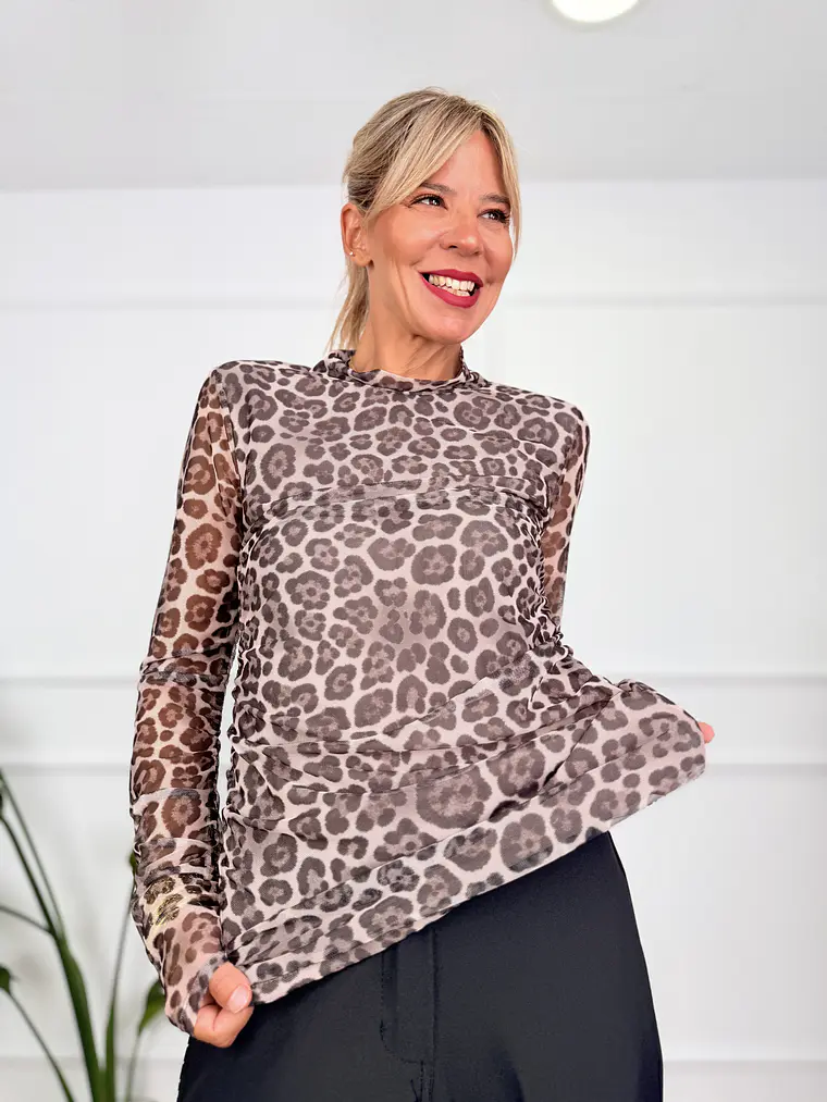 Whiskey Sour Blouse Leo Mocha 3398 1