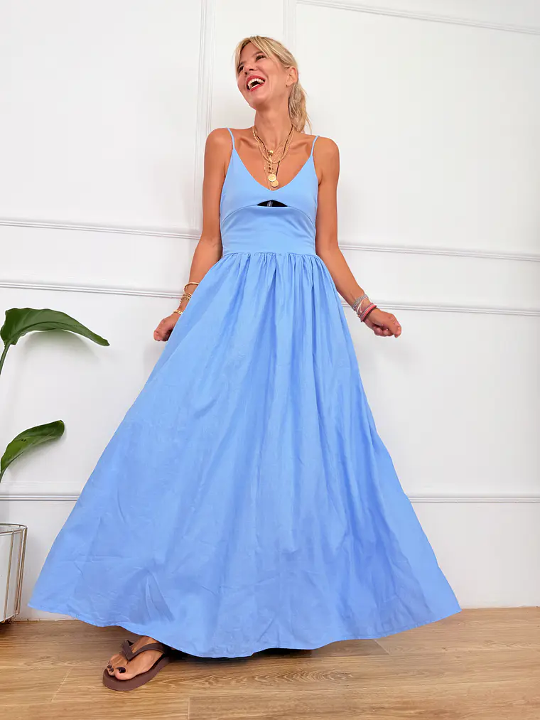 Nostalgia Maxi Dress Blue 5925 1
