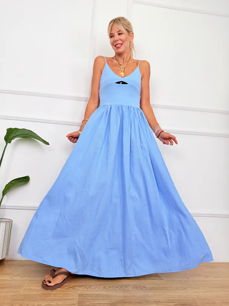 Nostalgia Maxi Dress Blue 5925 2