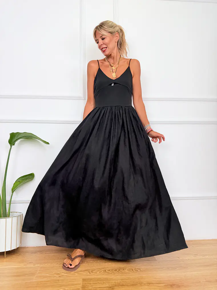 Nostalgia Maxi Dress Black 5925 1
