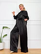 Afroditi Satin Set Black 10273 - thumbnail 2