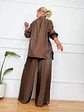 Afroditi Satin Set Brown 10273  - thumbnail 2