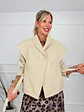 Scarlett Leather Jacket Beige 202376  - thumbnail 3