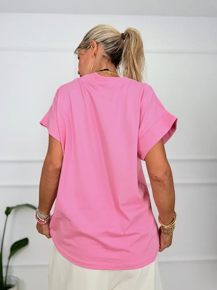 Ariadne T-shirt Strass Pink 94439  4