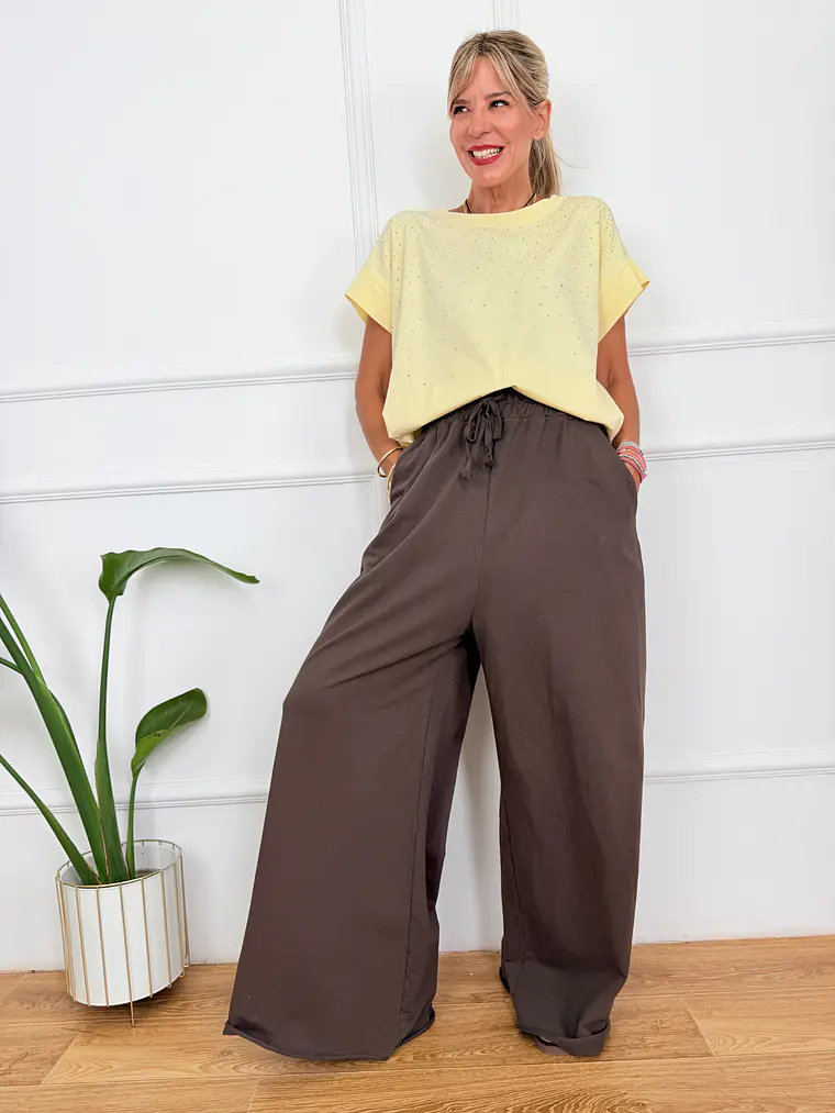 Ariadne T-shirt Strass Yellow 94439    3