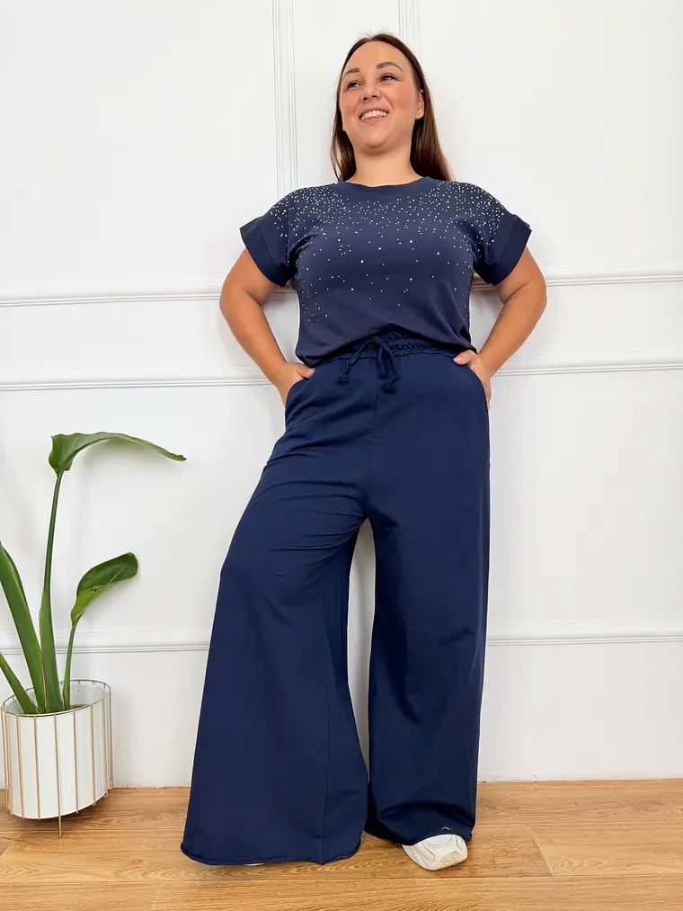 Ariadne T-shirt Strass Blue 94439    3