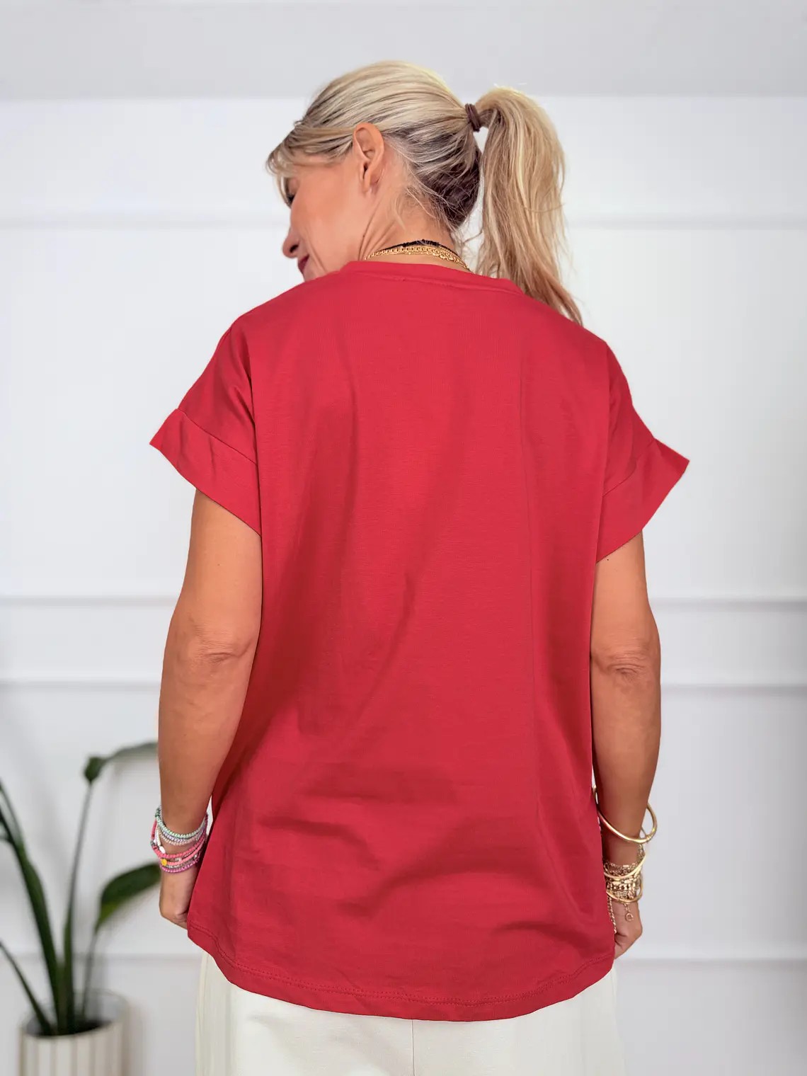 Ariadne T-shirt Strass Red 94439   4