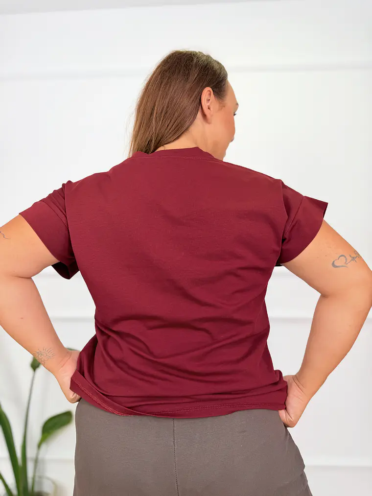 Ariadne T-shirt Strass Wine 94439    4