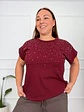 Ariadne T-shirt Strass Wine 94439    - thumbnail 1