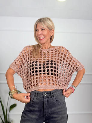 8676 blouse  bronze