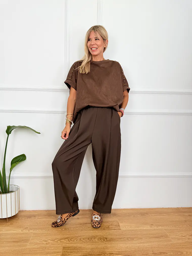 Aerial Blouse Brown Y118M6277 2