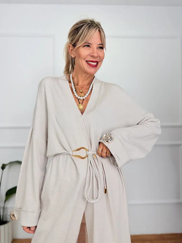 Tucker Cardigan Beige 5268   4
