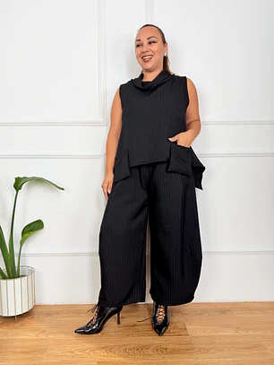 Montana Suit Stripped Black 53358