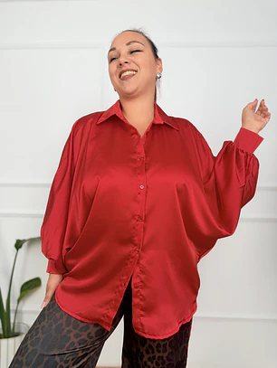 Carie satin Shirt 51651 RED