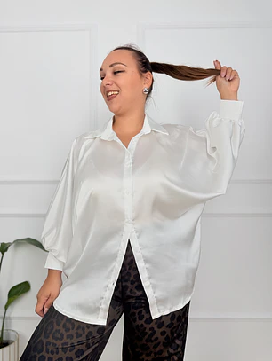 Carie satin Shirt 51651 WHITE 