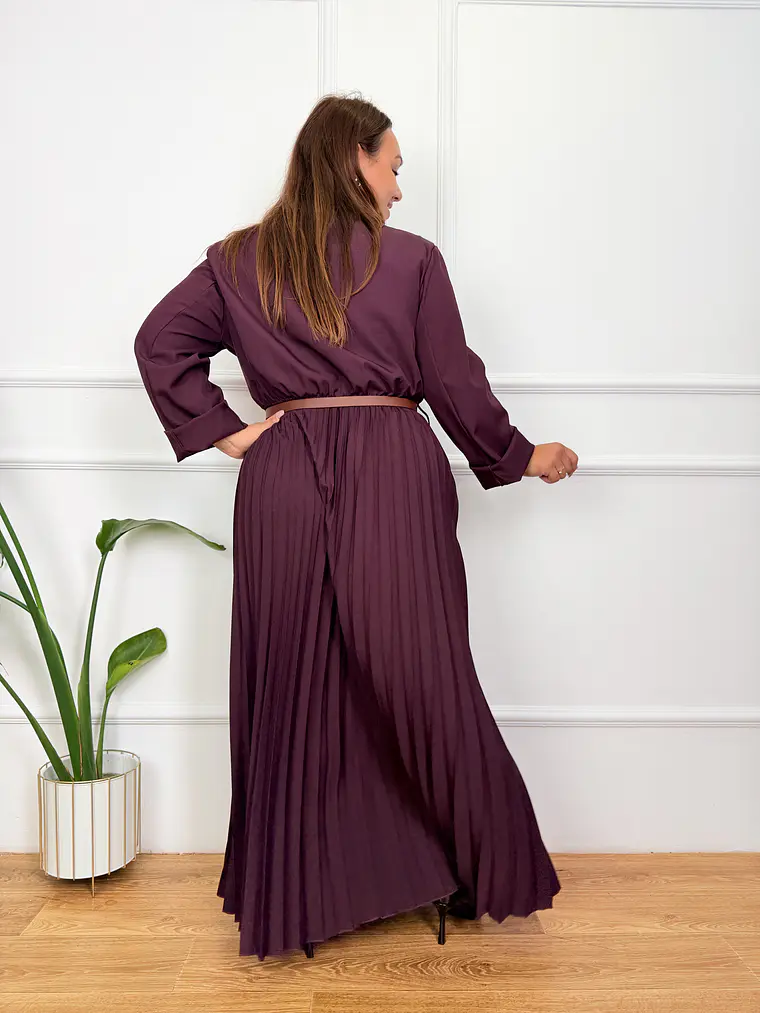 Clementine Dress Wine 2991 3
