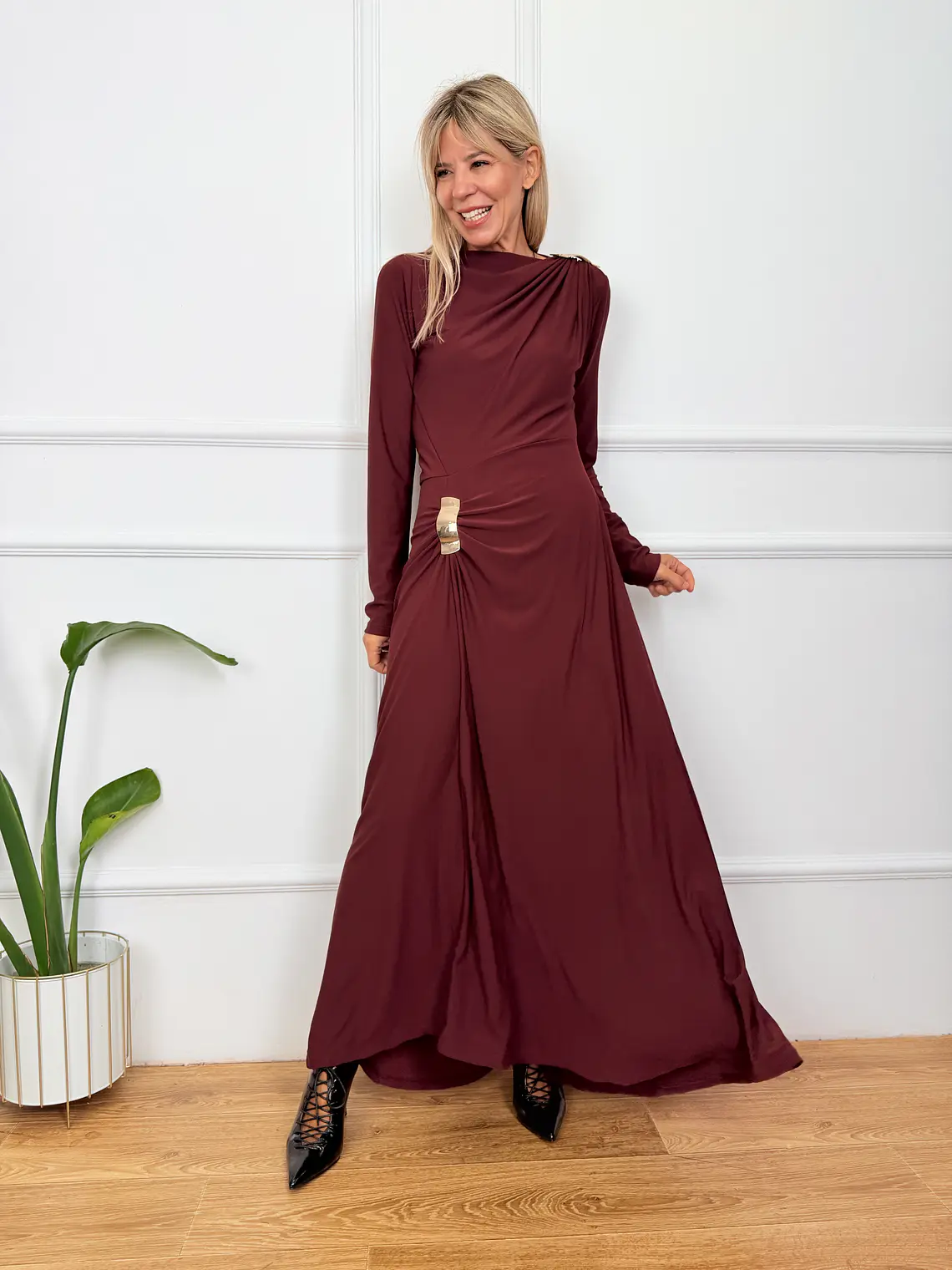 Valkyrie Dress Wine 4287  1