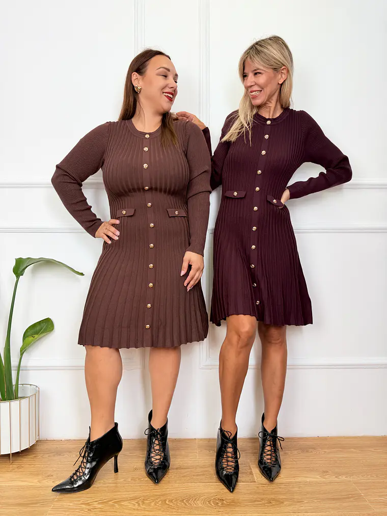 Achilles Mini Dress Brown 18859 2