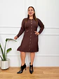 Achilles Mini Dress Brown 18859 - thumbnail 1